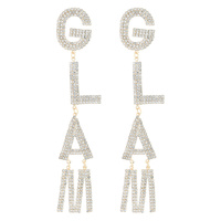 RHINESTONE GLAM DROP EARRING