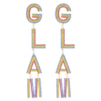 RHINESTONE GLAM DROP EARRING