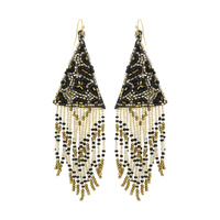 BEADED ANIMAL PRINT EARRING