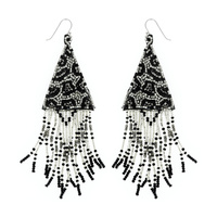 BEADED ANIMAL PRINT EARRING
