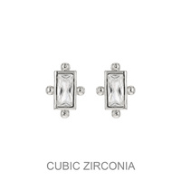 REC CZ STUD EARRING
