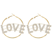 LOVE W/ 4.5MM HOOP EARRINGS