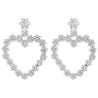 FLOWER HEART SHAPE EARRING