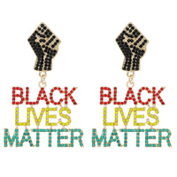 BLM LETTER SYMBOL EARRING