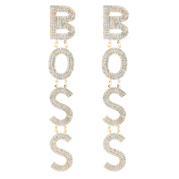 WORD DROP EARRINGS BOSS