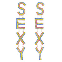 WORD DROP EARRINGS SEXY