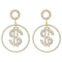 DOUBLE HOOP DOLLAR EARRING