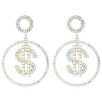 DOUBLE HOOP DOLLAR EARRING