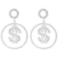 DOUBLE HOOP DOLLAR EARRING