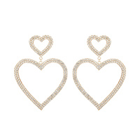 VCR-G g rs double heart dangle ear