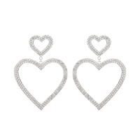 VCR-G g rs double heart dangle ear