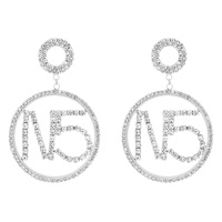 CRYSTAL RHINESTONE N5 DANGLE EARRINGS