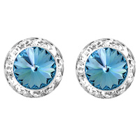 20MM Rondelle Swarovski Crystal Post Earrings
