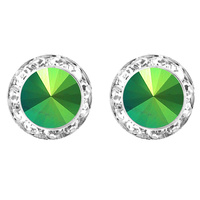20MM Rondelle Swarovski Crystal Post Earrings