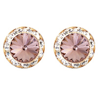 20MM Rondelle Swarovski Crystal Post Earrings