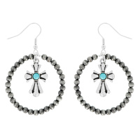 WESTERN CROSS NAVAJO PEARL EARRINGS
