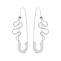SAFETY PIN WITH SNAKE EARRING