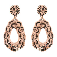 INDIAN COIN TEARDROP DANGLE EARRINGS