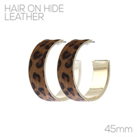 45MM LEOPARD PRINGT HOOP ER