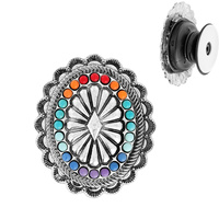 WESTERN CONCHO WITH SYNTHETIC TURQUOISE STONE PHONE GRIP PHONE HOLDER