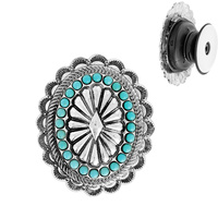 WESTERN CONCHO WITH SYNTHETIC TURQUOISE STONE PHONE GRIP PHONE HOLDER