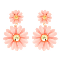 DANGLY DOUBLE FLOWER EARRINGS