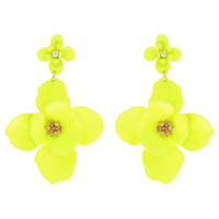 DANGLY DOUBLE FLOWER EARRINGS