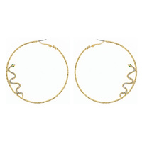 HOOP W/SNAKE DESIGN EARRING