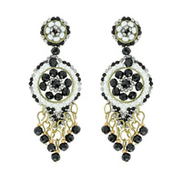 DREAM CATCHER SEED BEAD DANGLE EARRINGS HANDMADE BOHO BOHEMIAN DREAMCATCHER FRINGE JEWELRY