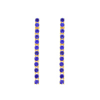 CRYSTAL RHINESTONE TENNIS DROP EARRINGS