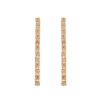 CRYSTAL RHINESTONE TENNIS DROP EARRINGS