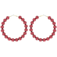 FASHION PEARL HOOP EARRINGS