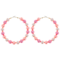FASHION PEARL HOOP EARRINGS