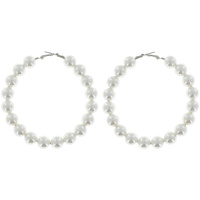 FASHION PEARL HOOP EARRINGS