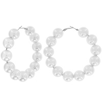 80MM PEARL HOOP EARRINGS