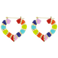 50MM HEART BAMBOO HOOP EARRINGS