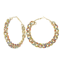 80MM LARGE STATEMENT MICRO PAVE CUBAN LINK HOOP EARRINGS
