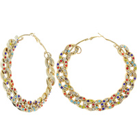 100MM LARGE STATEMENT MICRO PAVE CUBAN LINK HOOP EARRINGS