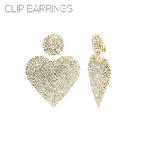g rs heart shape drop clip ear