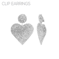 s rs heart shape drop clip ear