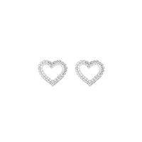 VCR-S s rs double line heart stud
