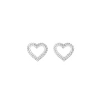 VCR-S s rs double line heart stud