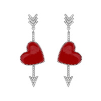 CUPID ARROW THROUGH HEART DROP EARRINGS