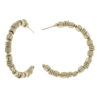 METAL HALF HOOP EARRINGS