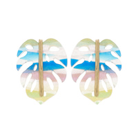 TROPICAL PALM LEAF EARRINGS