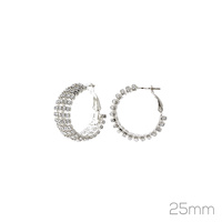 RHINESTONE HOOP EARRINGS