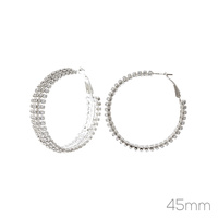 RHINESTONE HOOP EARRINGS