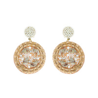 SEALIFE SEED BEAD SHELL DANGLE EARRINGS