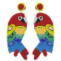 BIRD SHAPE MULTI BEADS AND TONE ER