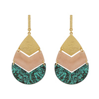 WESTERN TEARDROP DANGLE AND DROP HOOK EARRINGS